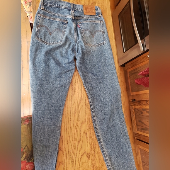 Levi's Wedgie 24x27 skinny premium 100 cotton rigid vintage style retro jean - Picture 8 of 16